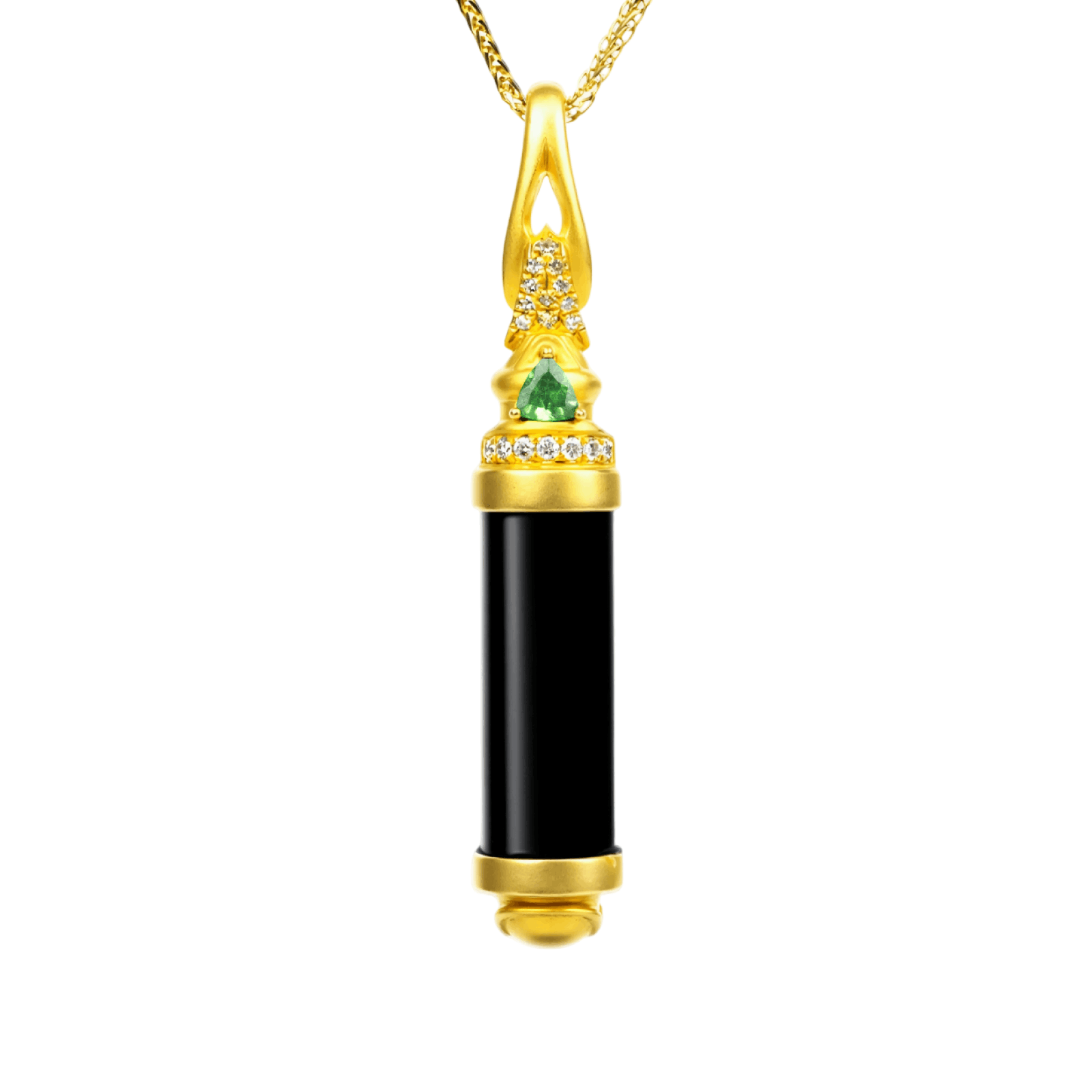 Black Jadeite Wushi Pillar